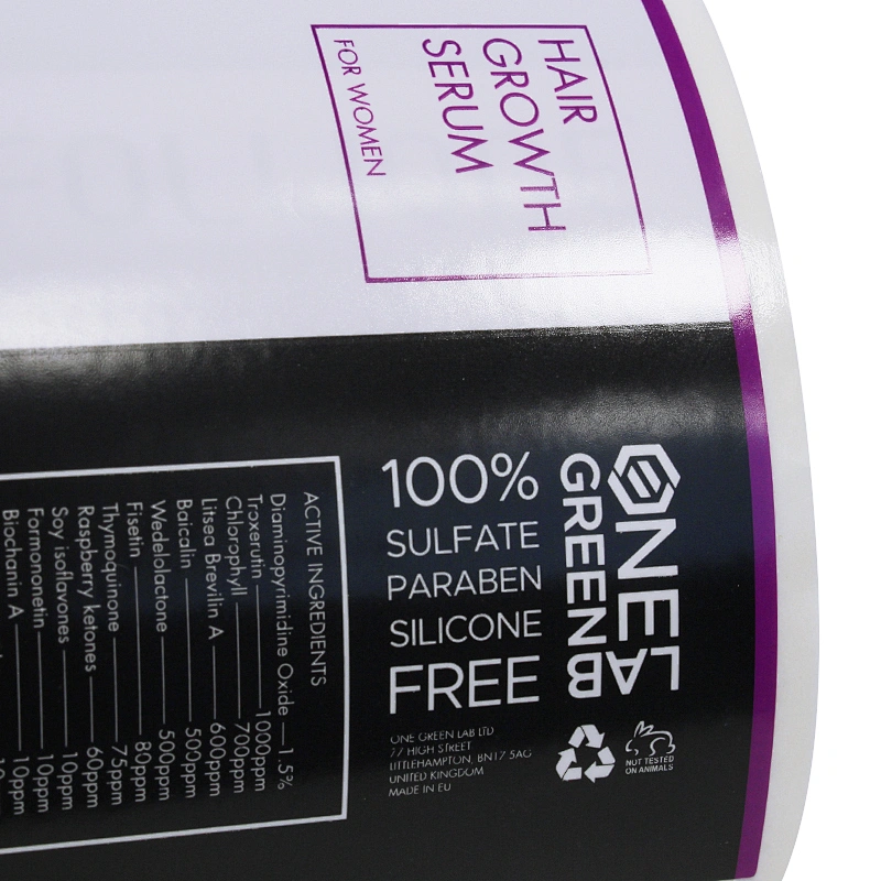 glossy varnishing  package White PE bottle package label