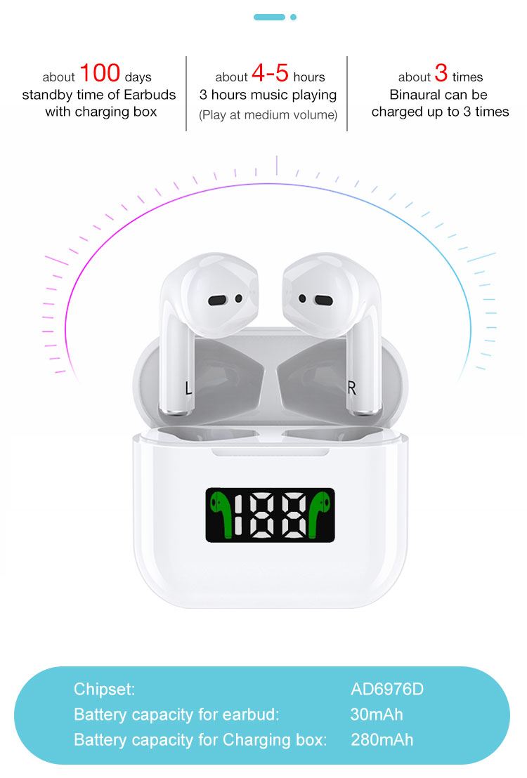 White True Wireless Earbuds factory