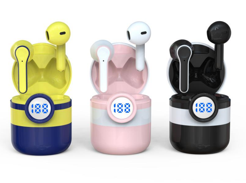 Factory Direct Sales White True Wireless Earbuds With LED Display Earbuds