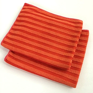 Microfiber stripe scrubber floor cloth