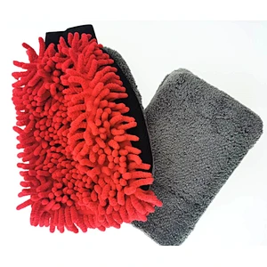 Chenille Car Mitt & Coral Sponge