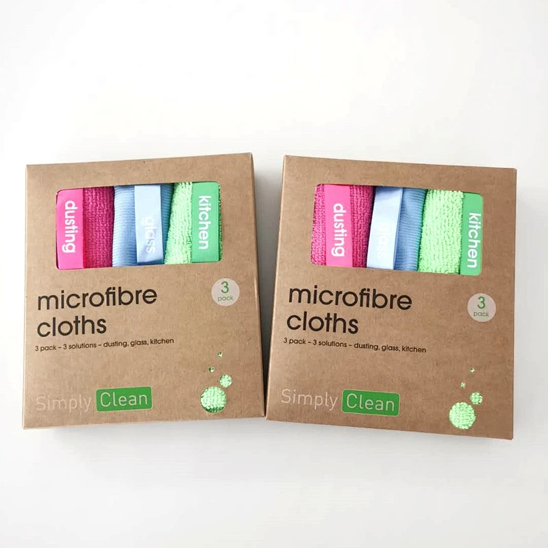 3pk Microfiber Cloths Eco-friendly Packing