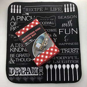 Microfiber Printing Dish Drying Mat Tipping Edge
