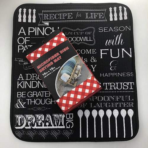 Microfiber Printing Dish Drying Mat Tipping Edge
