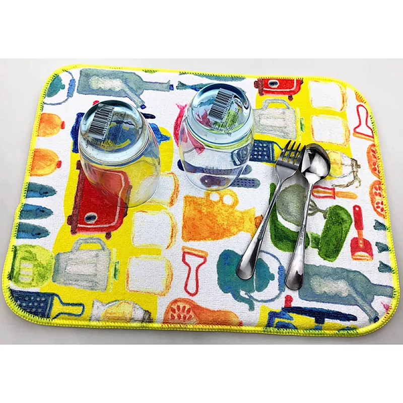 Microfiber  Printing  Dish Drying Mat