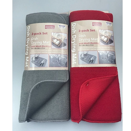 Microfiber thick dish drying mat
