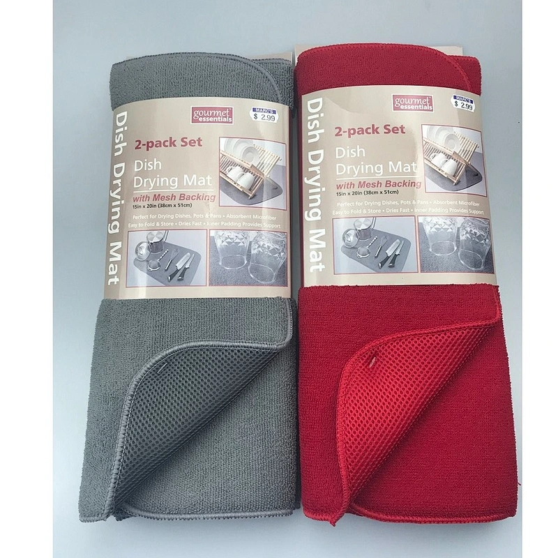 Microfiber thick dish drying mat