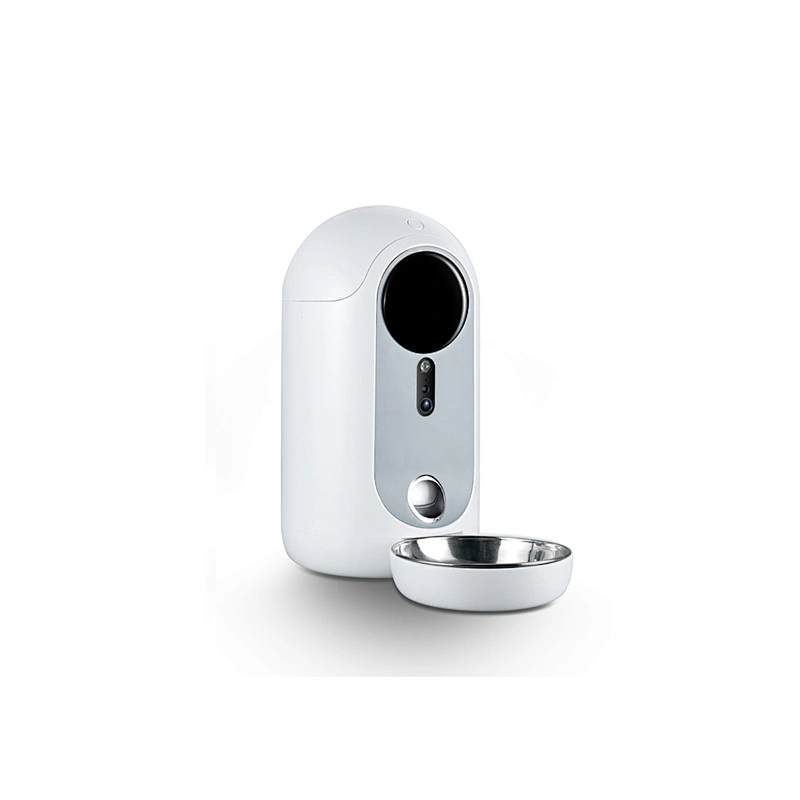 Popular Plastsic Battery Backup Pet Auto Feeder With Cam 1080P Elevated Pet Feeder Bowl Hipet App Control Surefeed