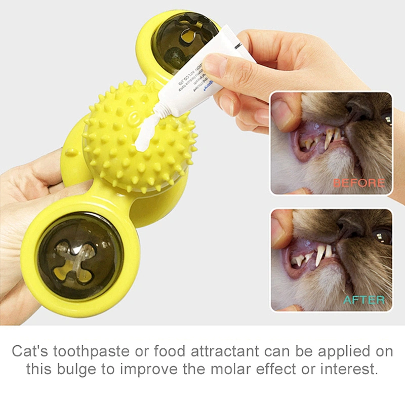 2021 Hot Sale Interactive Windmill Turntable LED Catnip Ball Pet Cat toy