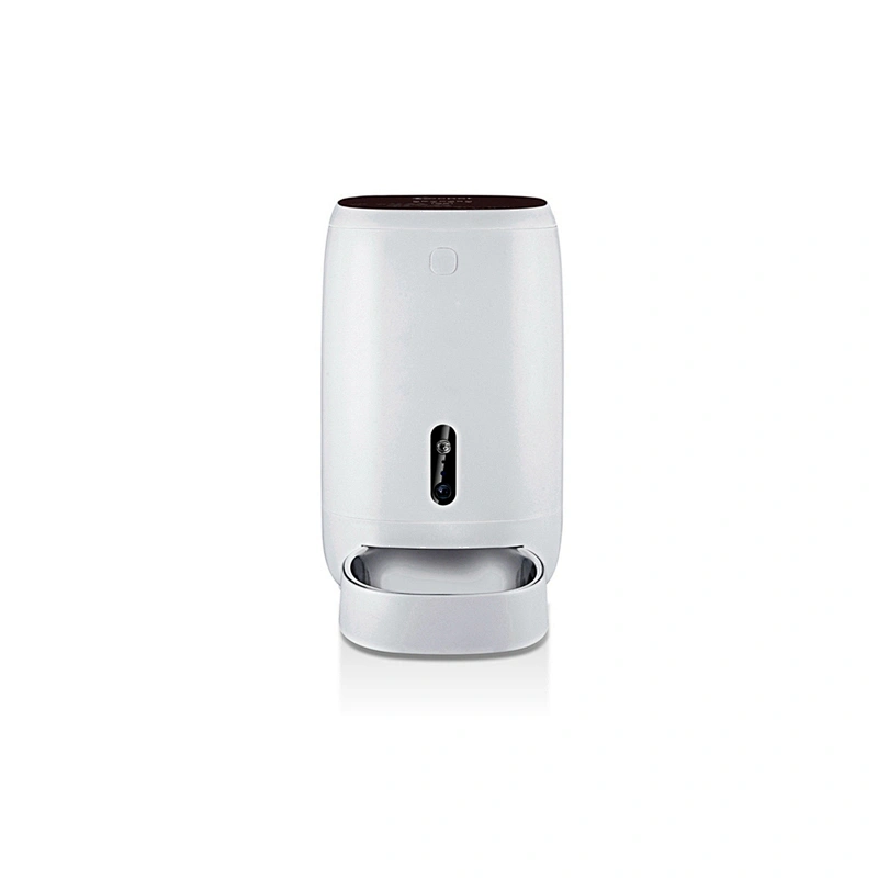 Newest automatic food blow plastic smart video style pet feeder for dog cat