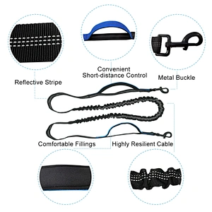Pet Running Traction Adjustable pet guide Belt Exercise Fitness Running Traction Rope Reflective Elastic leash Walking Dog