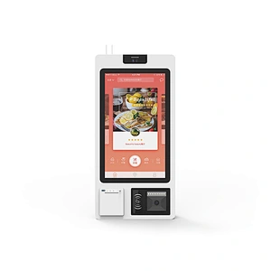 23.6 Inch Android Self Service Pos Visitor Kiosk With Built In Printer Scanner NFC