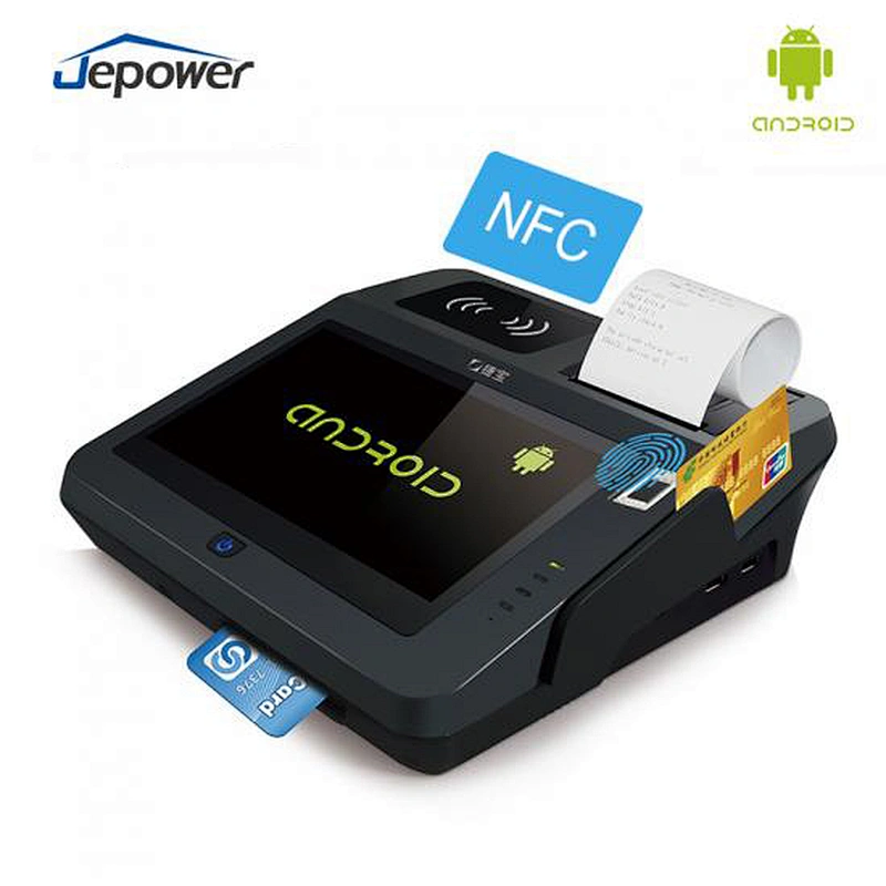 All In One Large Touch Screen Android POS Terminal With Printer And Barcode Scanner