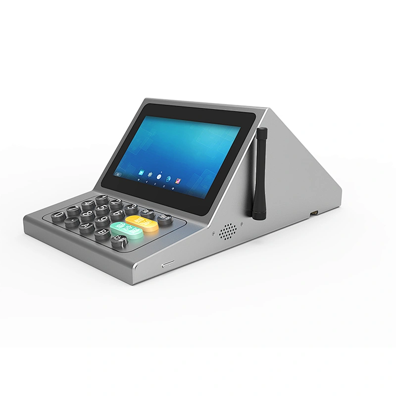 Two Screen Android Pos System With Button Scanner NFC