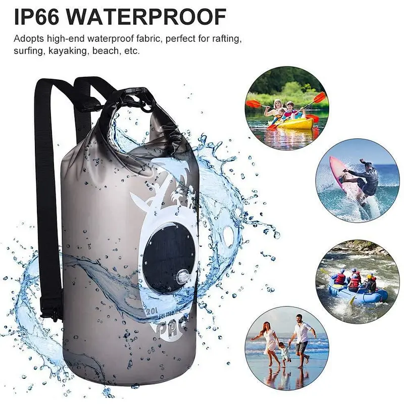 Ztarx 2.0 Two-side led Waterproof Backpack Dry bag with Power Bank and lighting