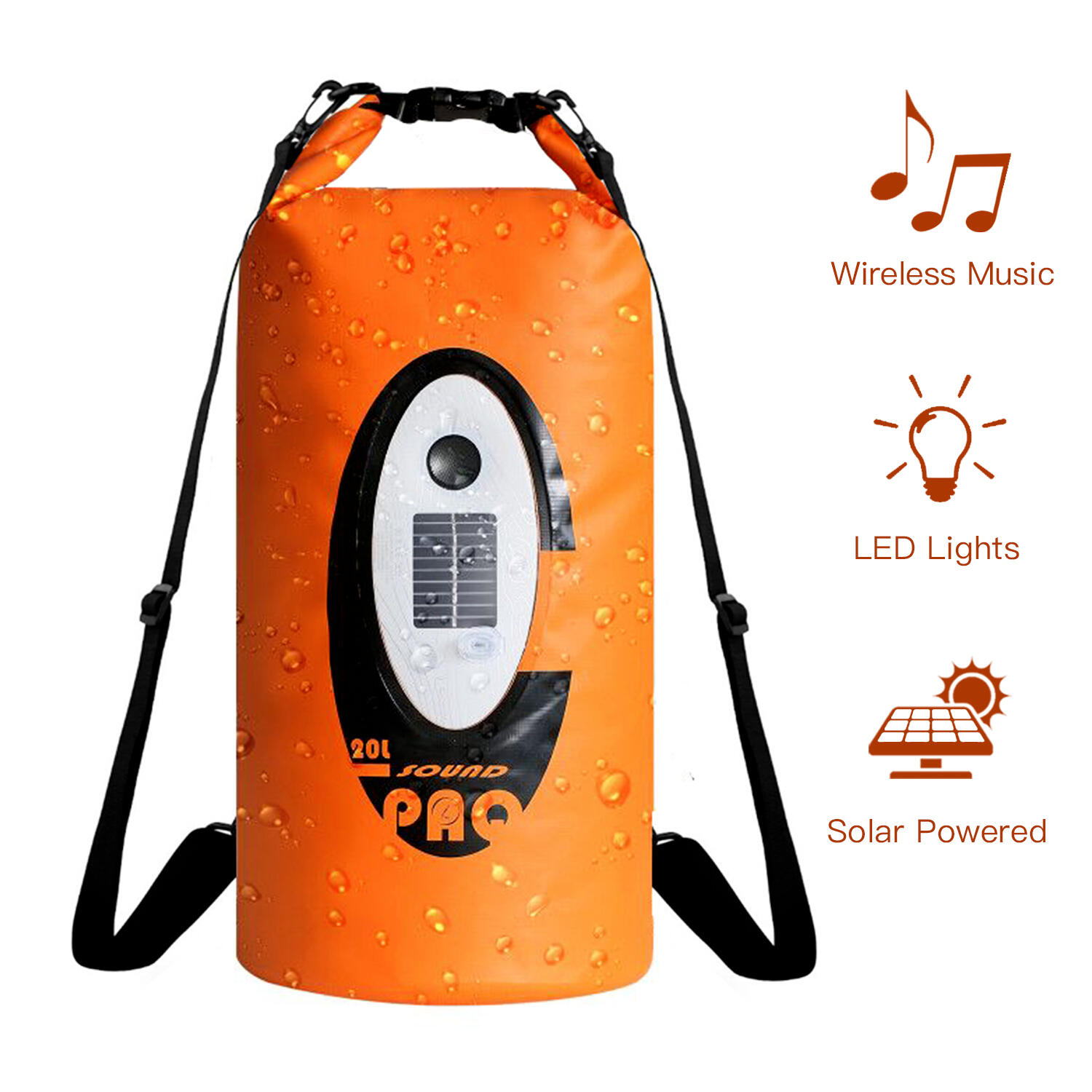 ZTARX Waterproof Mutifunctional Music and Light Dry Bag
