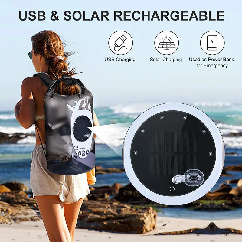 Ztarx 2.0 Two-side led Waterproof Backpack Dry bag with Power Bank and lighting