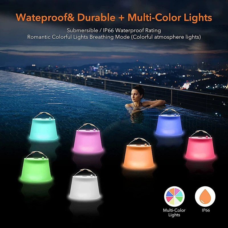 Ztarx Dual Bluetooth Speaker Inflatable Multifunctional Camping Light