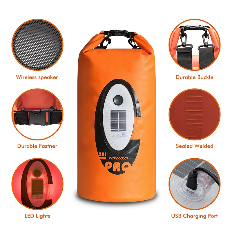 ZTARX Waterproof Mutifunctional Music and Light Dry Bag