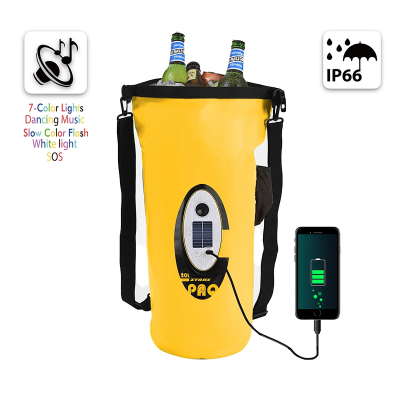 Ztarx New Camping Equipment Emergency Survival Outdoor Waterproof Backpack with wireless speaker and lighting