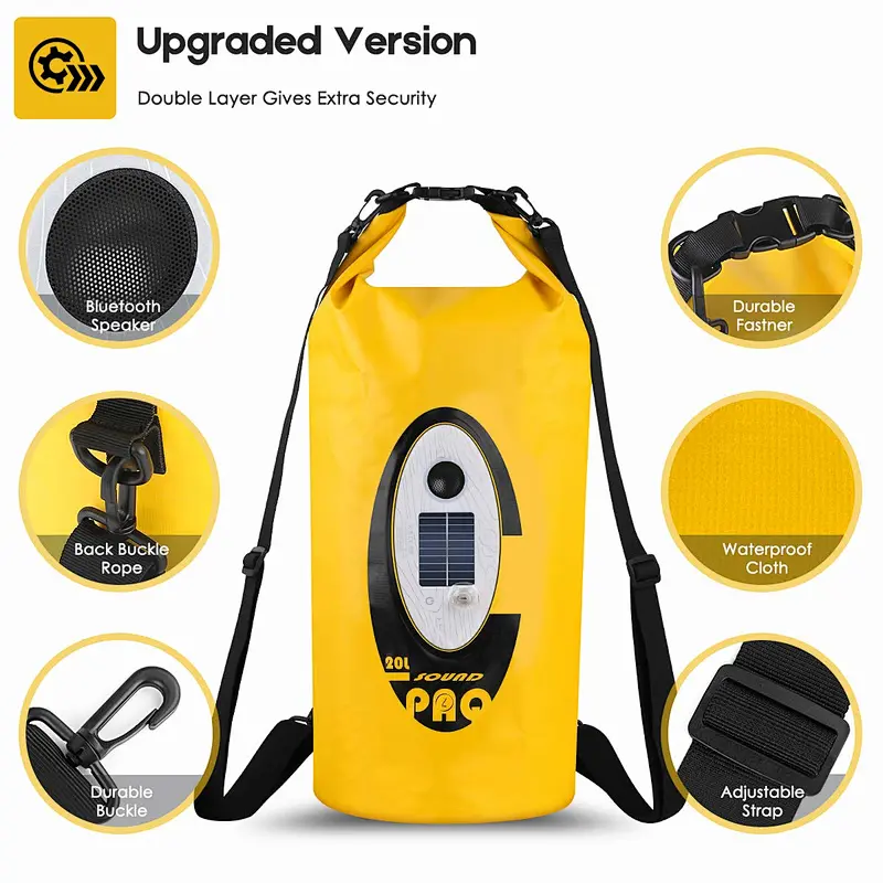 Ztarx New Camping Equipment Emergency Survival Outdoor Waterproof Backpack with wireless speaker and lighting