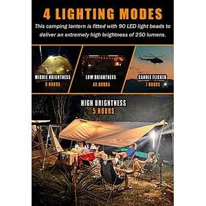 Ztarx Solar & USB Charging Built-in Battery Inflatable LED Tube Camping Light