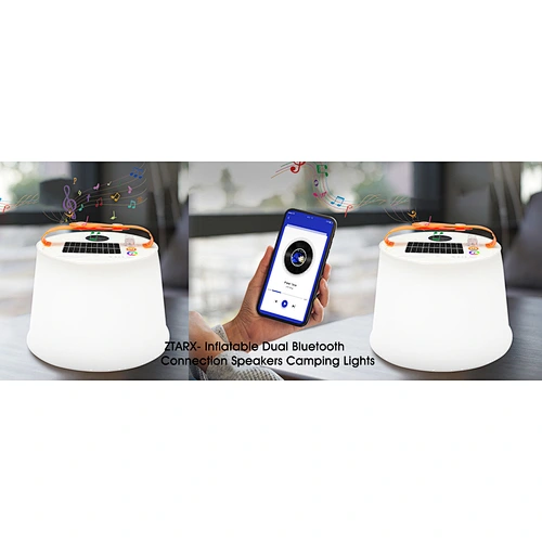 Ztarx Dual Bluetooth Speaker Inflatable Multifunctional Camping Light