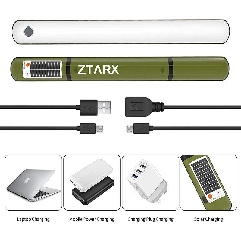 ZTARX inflatable solar tube light camping lantern