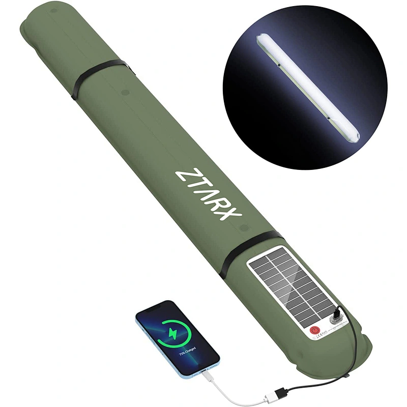 Ztarx Solar & USB Charging Built-in Battery Inflatable LED Tube Camping Light