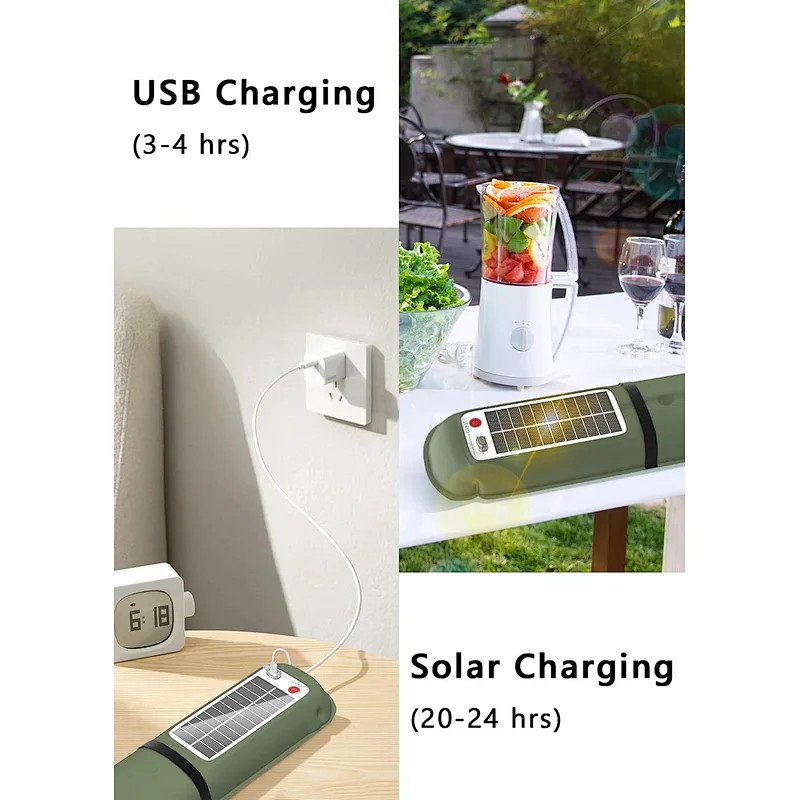 Ztarx Solar & USB Charging Built-in Battery Inflatable LED Tube Camping Light