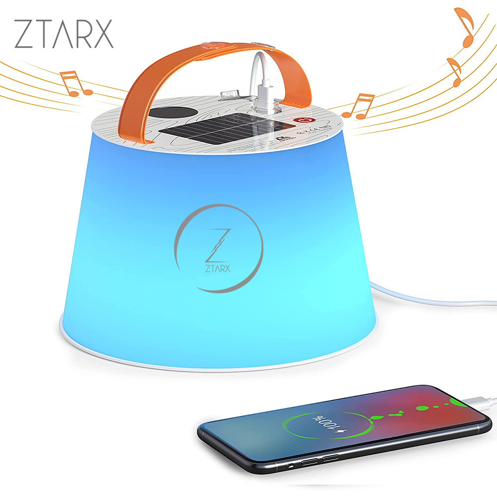 Factory patent Inflatable Solar Camping Lantern bluetooth solar Speaker