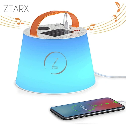 Factory patent Inflatable Solar Camping Lantern bluetooth solar Speaker