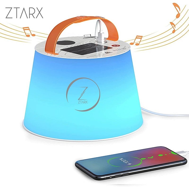 Factory patent Inflatable Solar Camping Lantern bluetooth solar Speaker