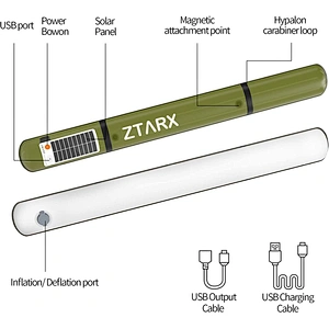 ZTARX inflatable solar tube light camping lantern