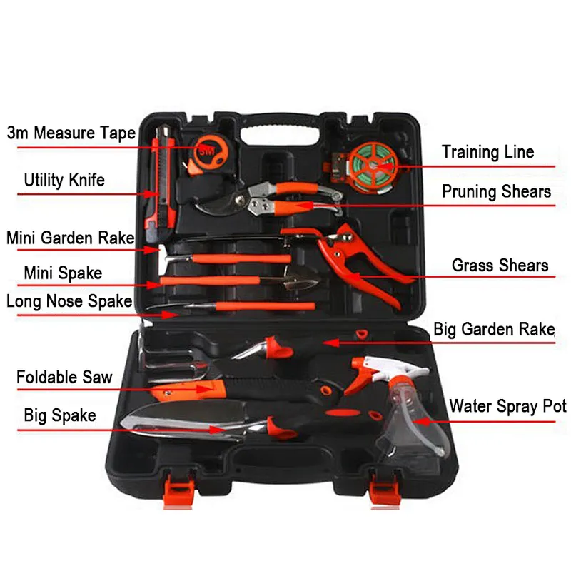 Hot Selling 12pcs Toolkit Ferramenta Garden Tool Houselod Tool Kits