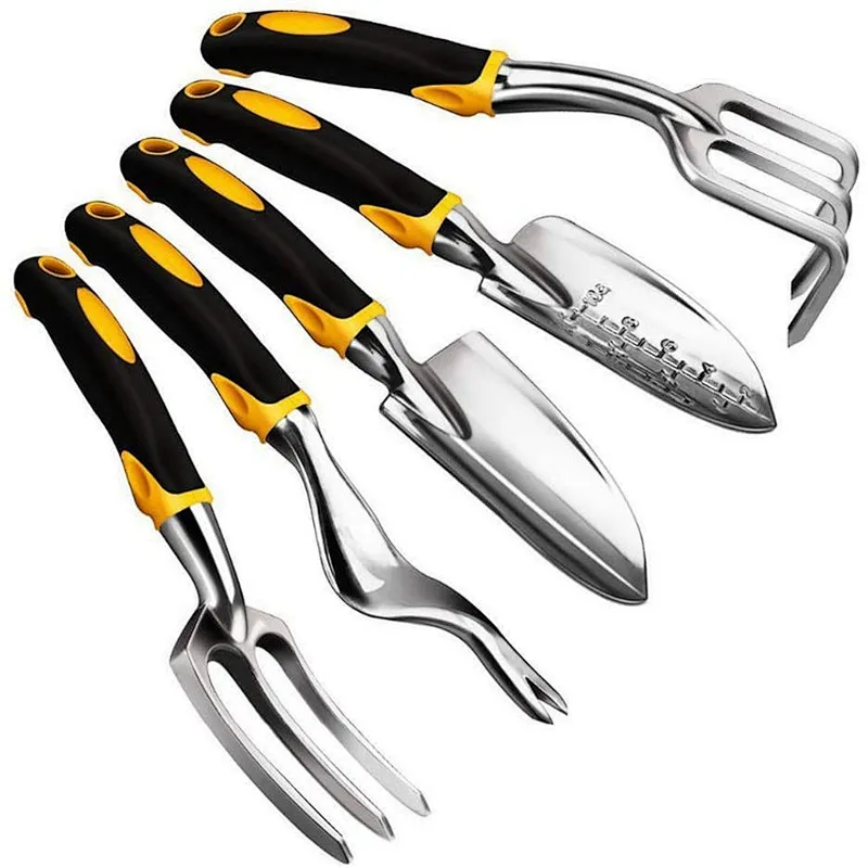 Garden Tool Set for Gardener - 5 PCS (Trowel, Transplanter, Cultivator, Weeder, Weeding Fork)