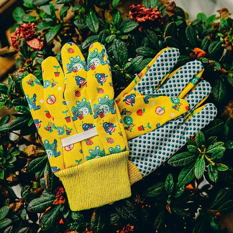 Wholesale Kids Safety Cotton Knitting Gardening Gloves