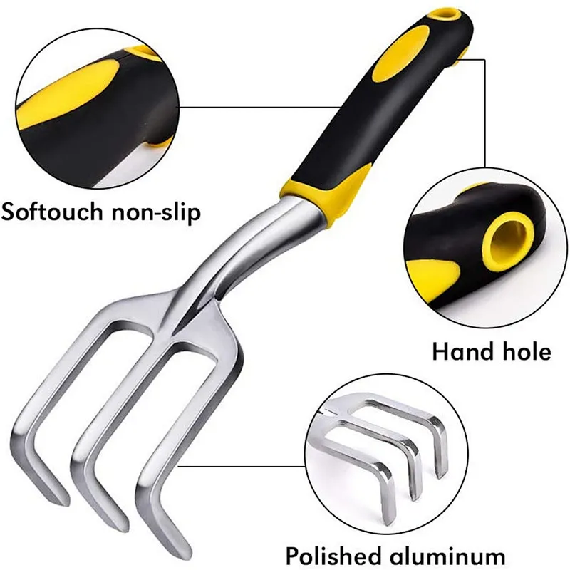 Garden Tool Set for Gardener - 5 PCS (Trowel, Transplanter, Cultivator, Weeder, Weeding Fork)