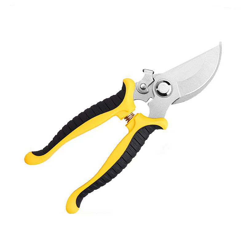 Hot selling mini soft plastic PVC handle garden tool stainless steel garden leaf shear mini garden shear
