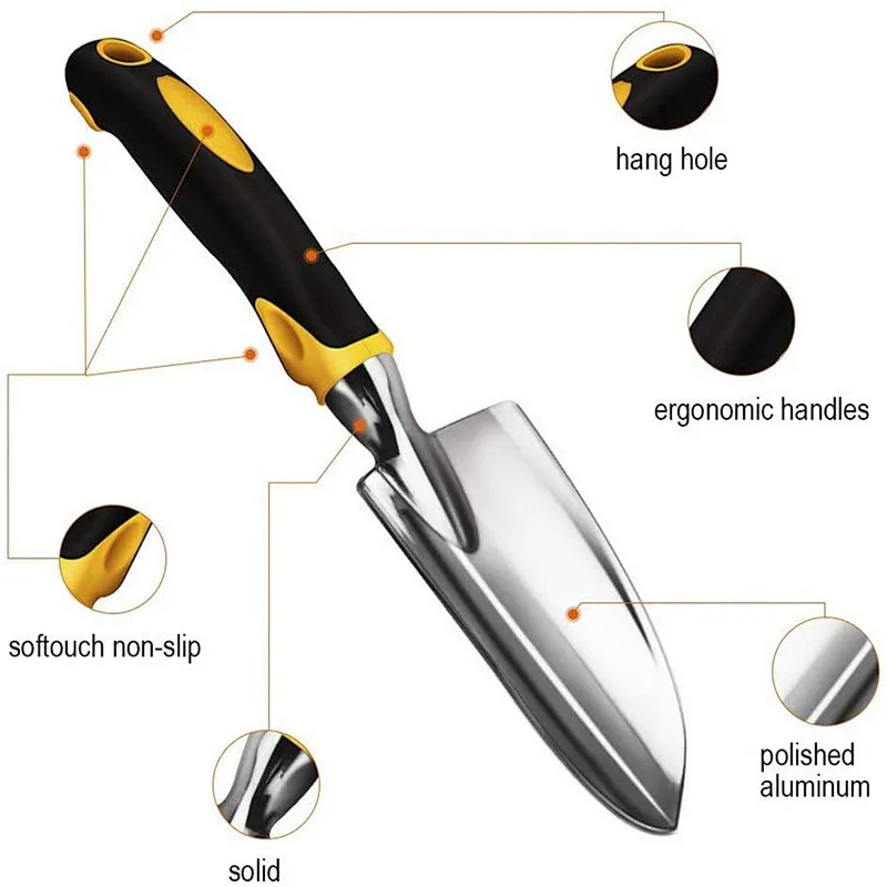 Garden Tool Set for Gardener - 5 PCS (Trowel, Transplanter, Cultivator, Weeder, Weeding Fork)