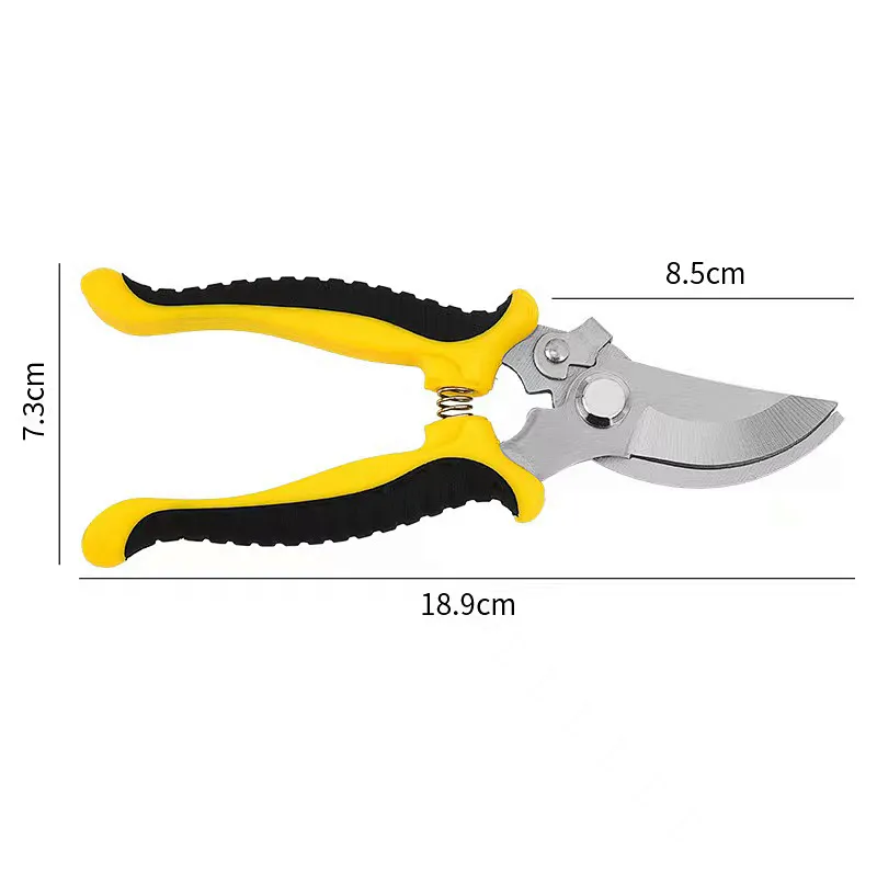 Hot selling mini soft plastic PVC handle garden tool stainless steel garden leaf shear mini garden shear
