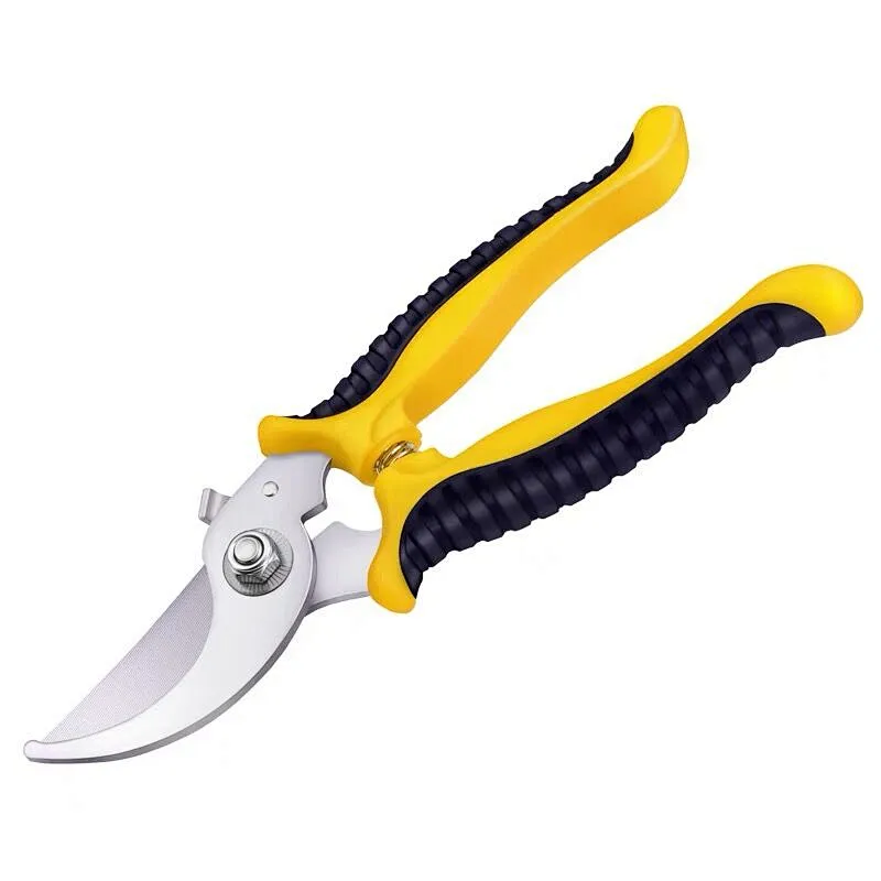 Hot selling mini soft plastic PVC handle garden tool stainless steel garden leaf shear mini garden shear