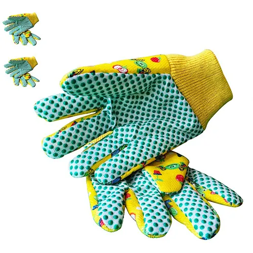 Wholesale Kids Safety Cotton Knitting Gardening Gloves