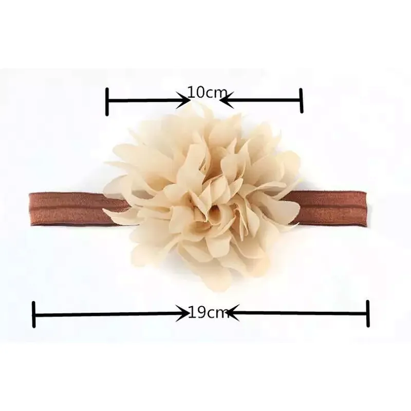 9cm Blended Gauze Headband With Large Flowers For Baby Girls Kids Hair Band Accessories