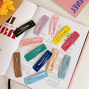 8 pcs sets colorful rectangle hair clip