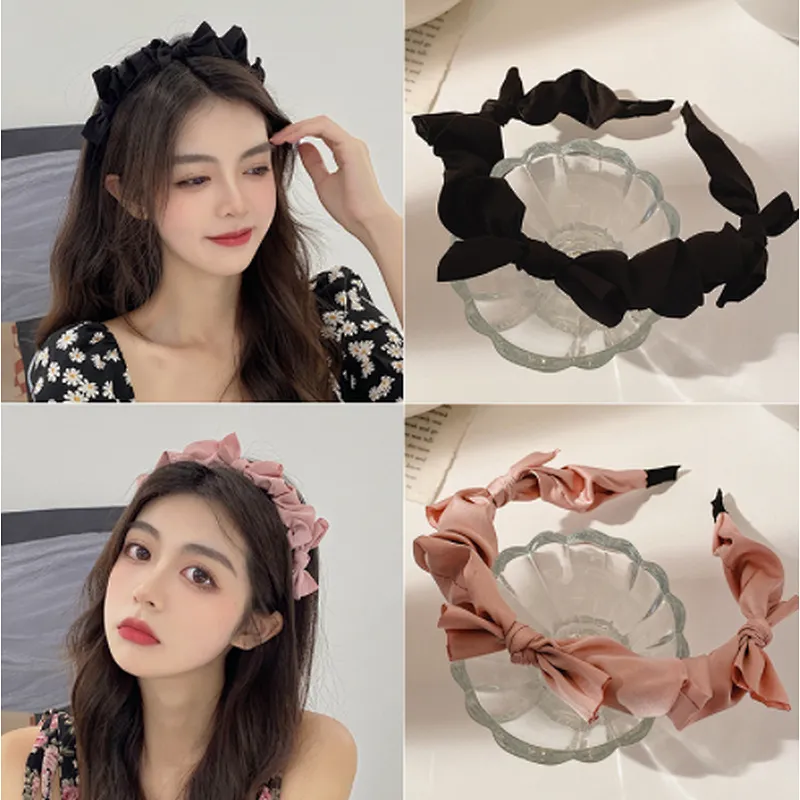 Bow knot super fairy headband summer  hair travel French high skull top autumn and winter forest
