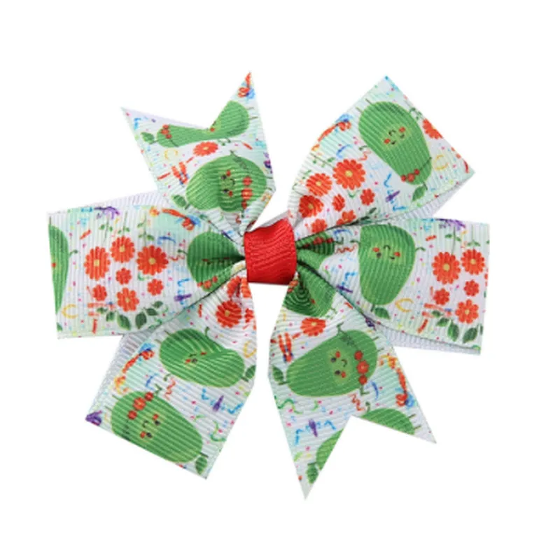 New Children's Jewelry Hot Sale Ribbed With Six Ears Bow Hairpin Headgear