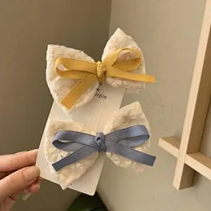 Children's  sweet bow spring headwear girl  clothing accessories princess hair accessories