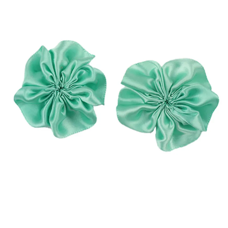 New handmade satin fabric three-dimensional rose flower  flower clothing accessories