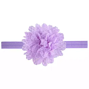 9cm Blended Gauze Headband With Large Flowers For Baby Girls Kids Hair Band Accessories